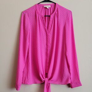 DANA BUCHMAN tie front blouse